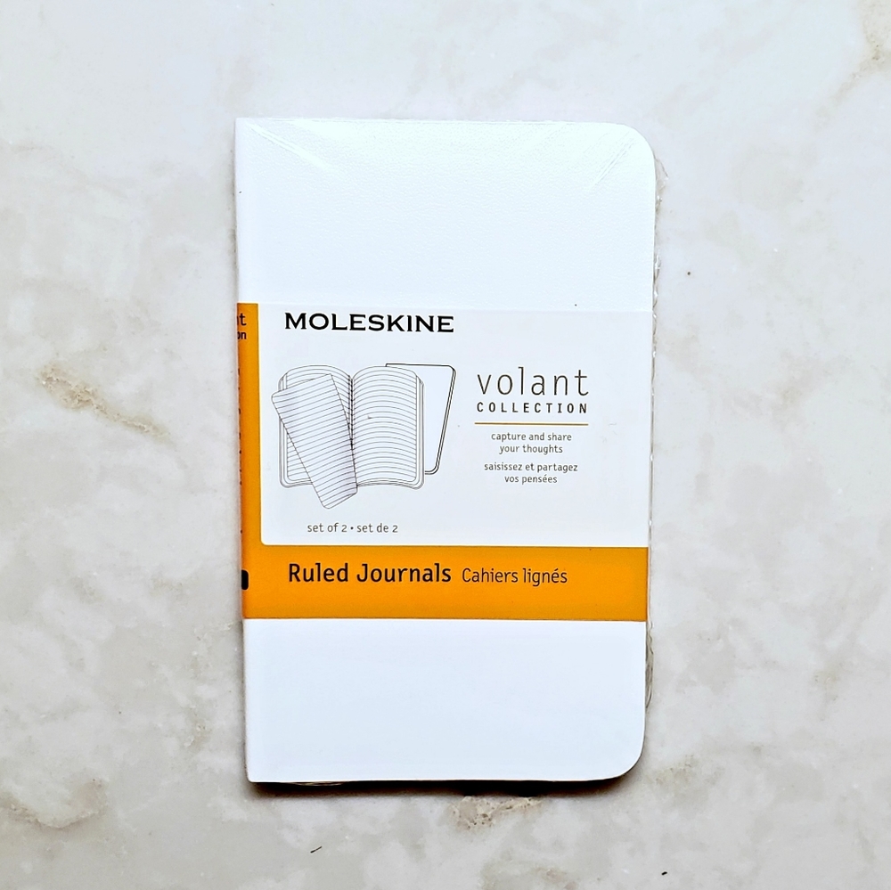 NEW: Volant Collection White XS Ruled Journal Set